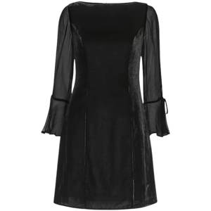 Whistles Black Myla Velvet Mini Dress